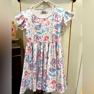 Girls mermaid butter soft dress 8/9